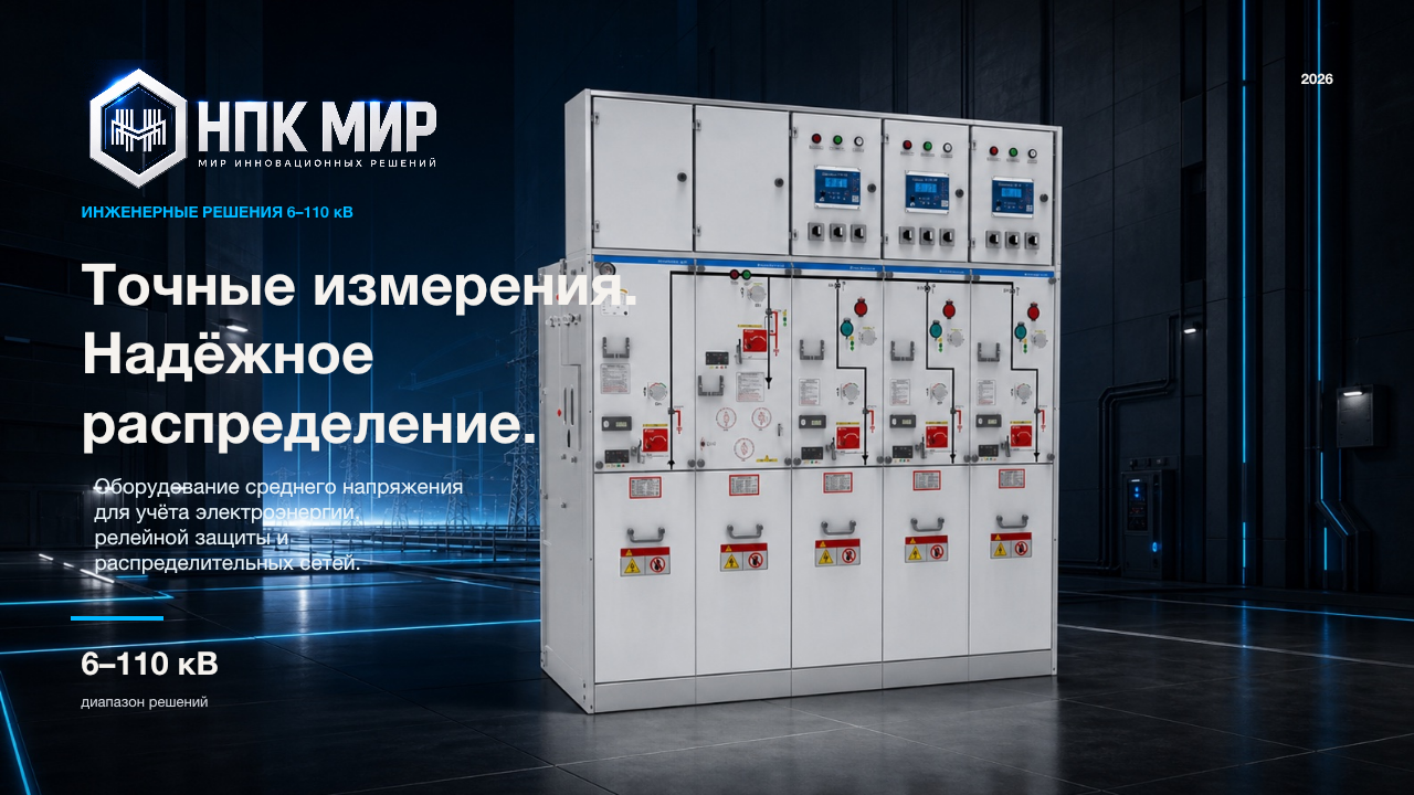 Слайд 1: НПК МИР — инженерные решения 6–110 кВ